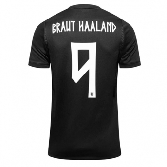 Billige Fotballdrakt Norge Erling Haaland #9 Replika Bortedrakt VM 2026 Kortermet